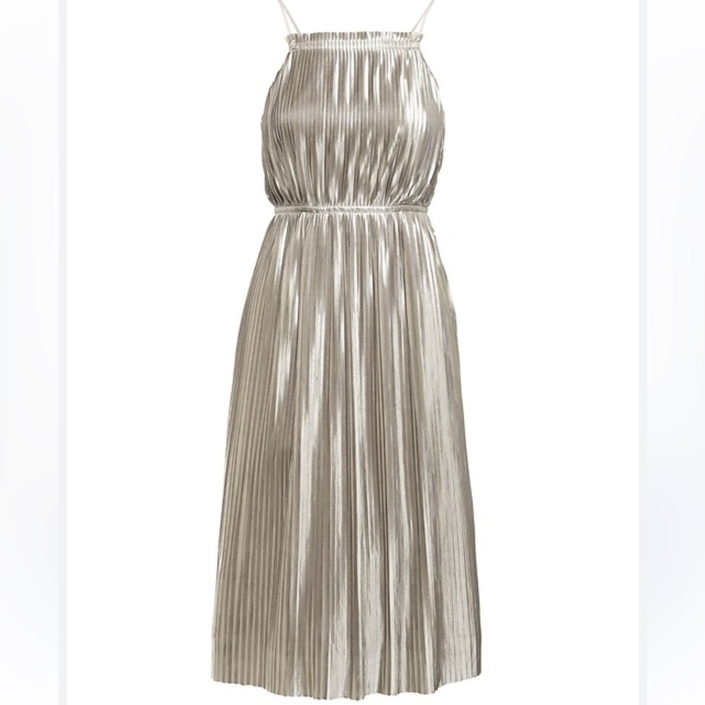 Banana Republic Metallic Silver Dress